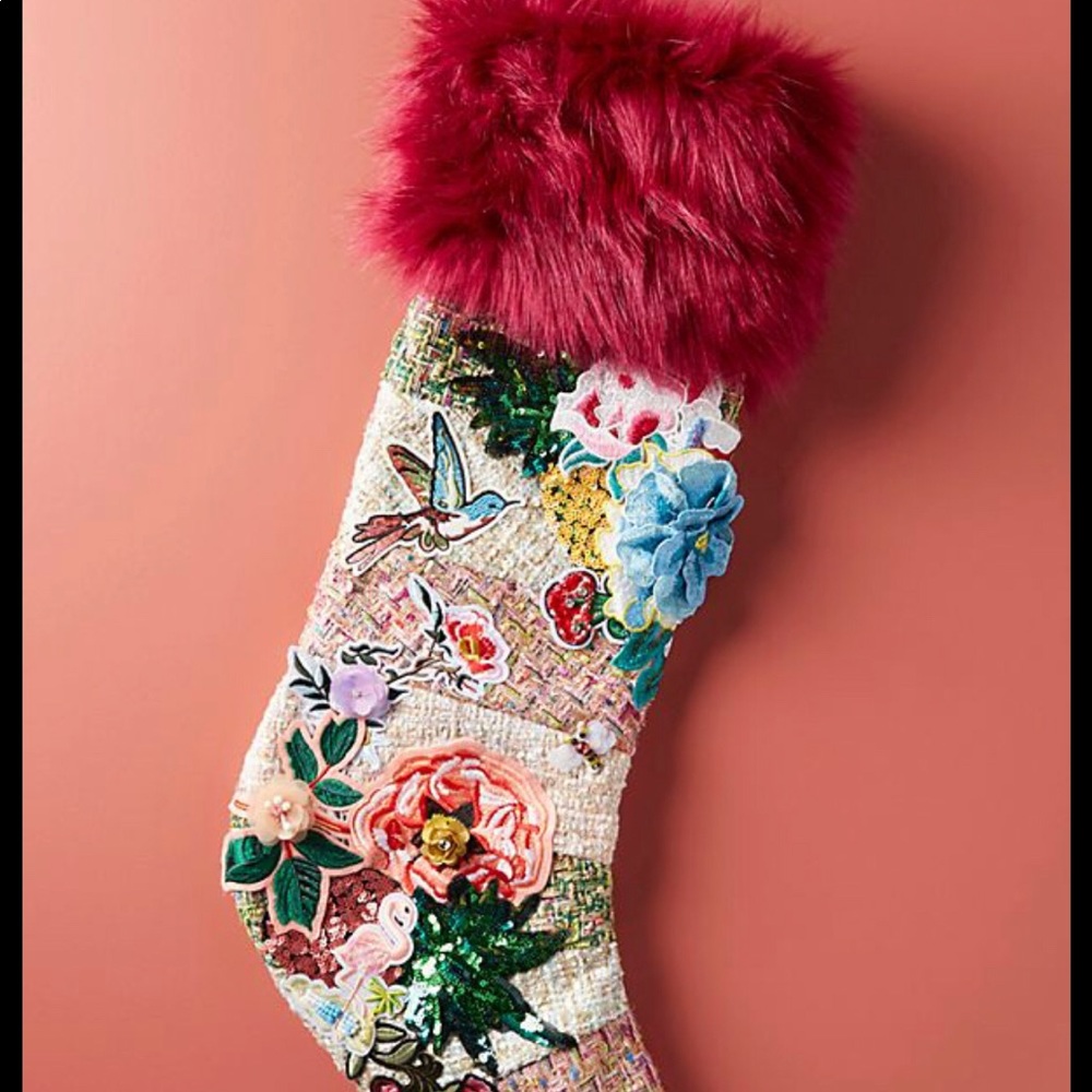 Anthropologie Christmas Stocking